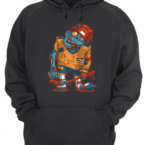 Zombie Ice Hockey Player Halloween Trick or Treating shirt 3