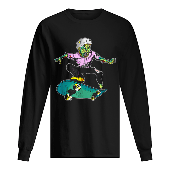 Zombie Teen Halloween Skateboarder Costume Kids Gift shirt Zombie Teen Halloween Skateboarder Costume Kids Gift shirt