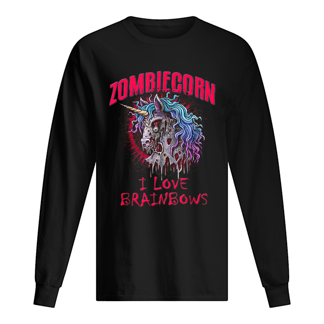 Zombie Unicorn I Love Brainbows Halloween Gothic Goth Punk shirt Zombie Unicorn I Love Brainbows Halloween Gothic Goth Punk shirt