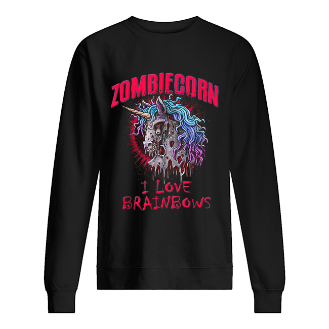 Zombie Unicorn I Love Brainbows Halloween Gothic Goth Punk shirt Zombie Unicorn I Love Brainbows Halloween Gothic Goth Punk shirt