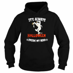 Zombie it's always Halloween inside my head shirt 3