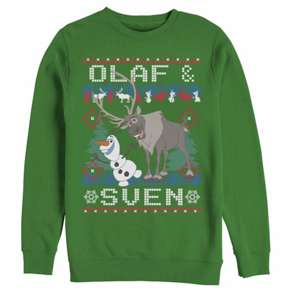 Men’s Frozen Ugly Christmas Olaf Sven Sweatshirt