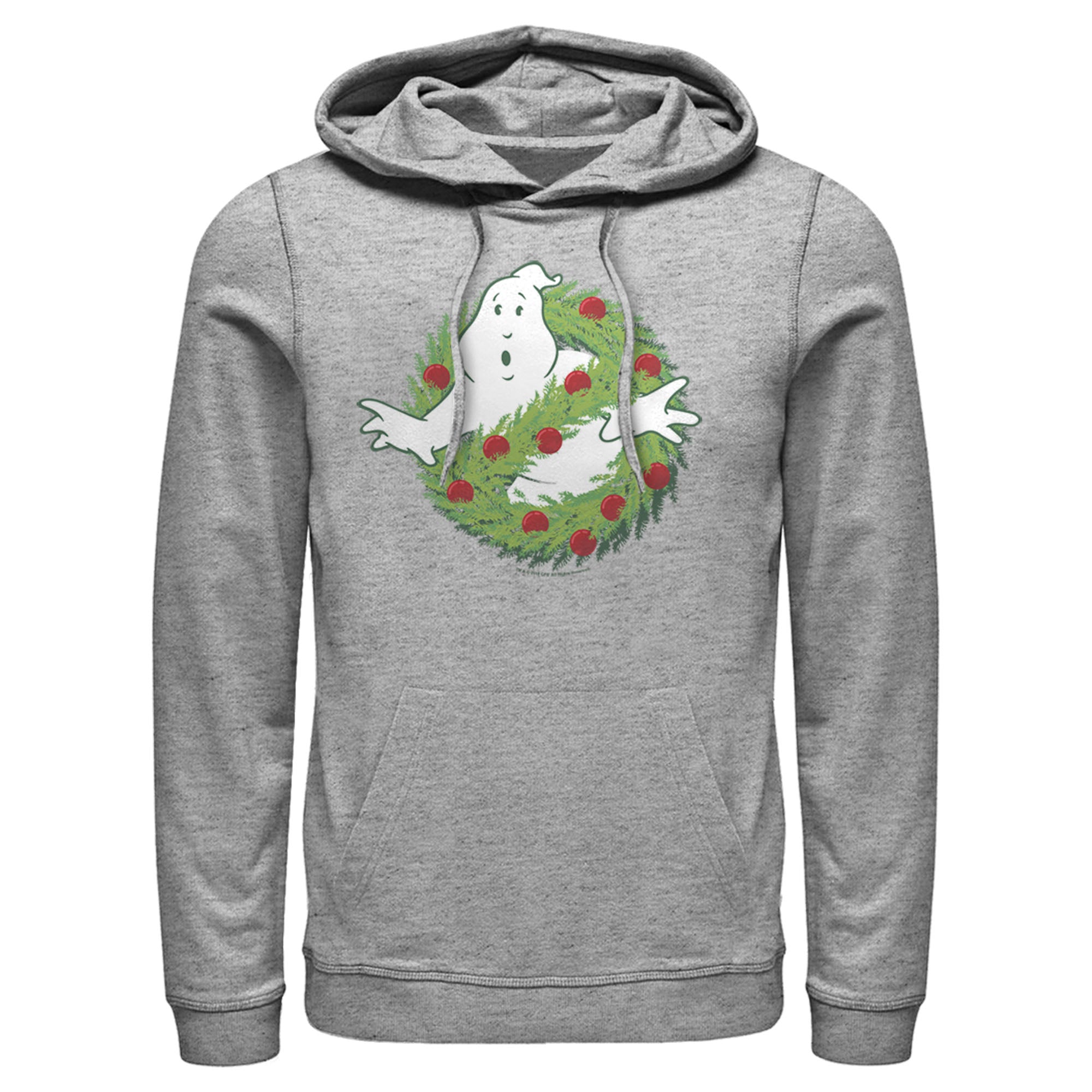 Men's Ghostbusters Christmas Wreath Logo Pull Over Hoodie Men's Ghostbusters Christmas Wreath Logo Pull Over Hoodie