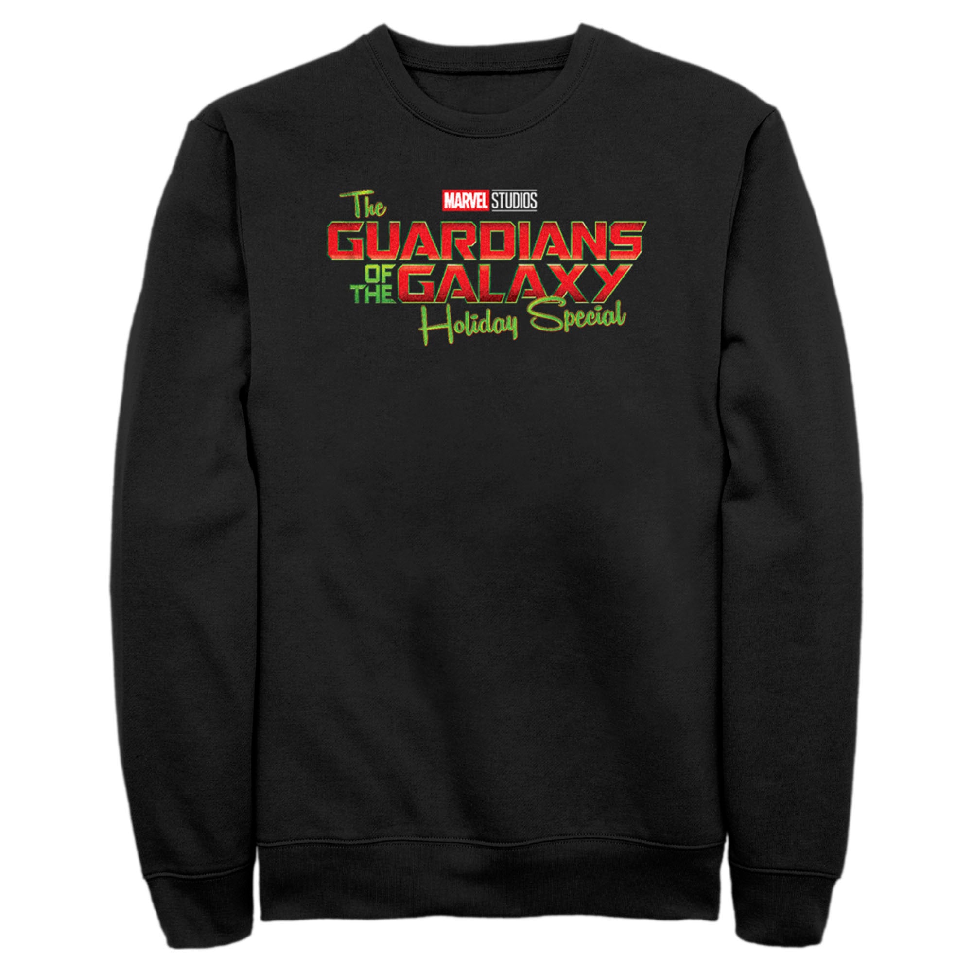 Men's Guardians of the Galaxy Holiday Special Red and Green Logo Sweatshirt Men's Guardians of the Galaxy Holiday Special Red and Green Logo Sweatshirt