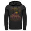 Men’s Harry Potter Gryffindor Ugly Sweater Burgundy Pull Over Hoodie