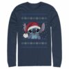 Men’s Lilo & Stitch Santa Hat Ugly Sweater Long Sleeve Shirt