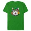 Men’s Lost Gods Christmas Cat Wreath T-Shirt