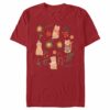 Men’s Lost Gods Christmas Floral Cats T-Shirt