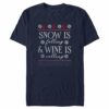 Men’s Lost Gods Snow Is Falling Wine Is Calling T-Shirt