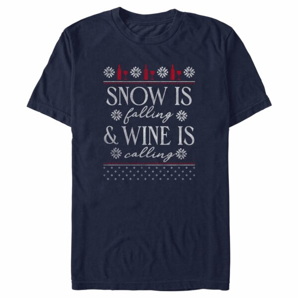 Men’s Lost Gods Snow Is Falling Wine Is Calling T-Shirt