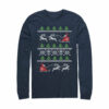 Men’s Lost Gods Ugly Christmas Santa’s Sled Long Sleeve Shirt