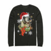 Men’s Lost Gods Ugly Christmas T Rex Santa Long Sleeve Shirt