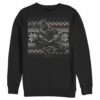 Men’s Marvel Black Panther Knit Pattern Print Sweatshirt