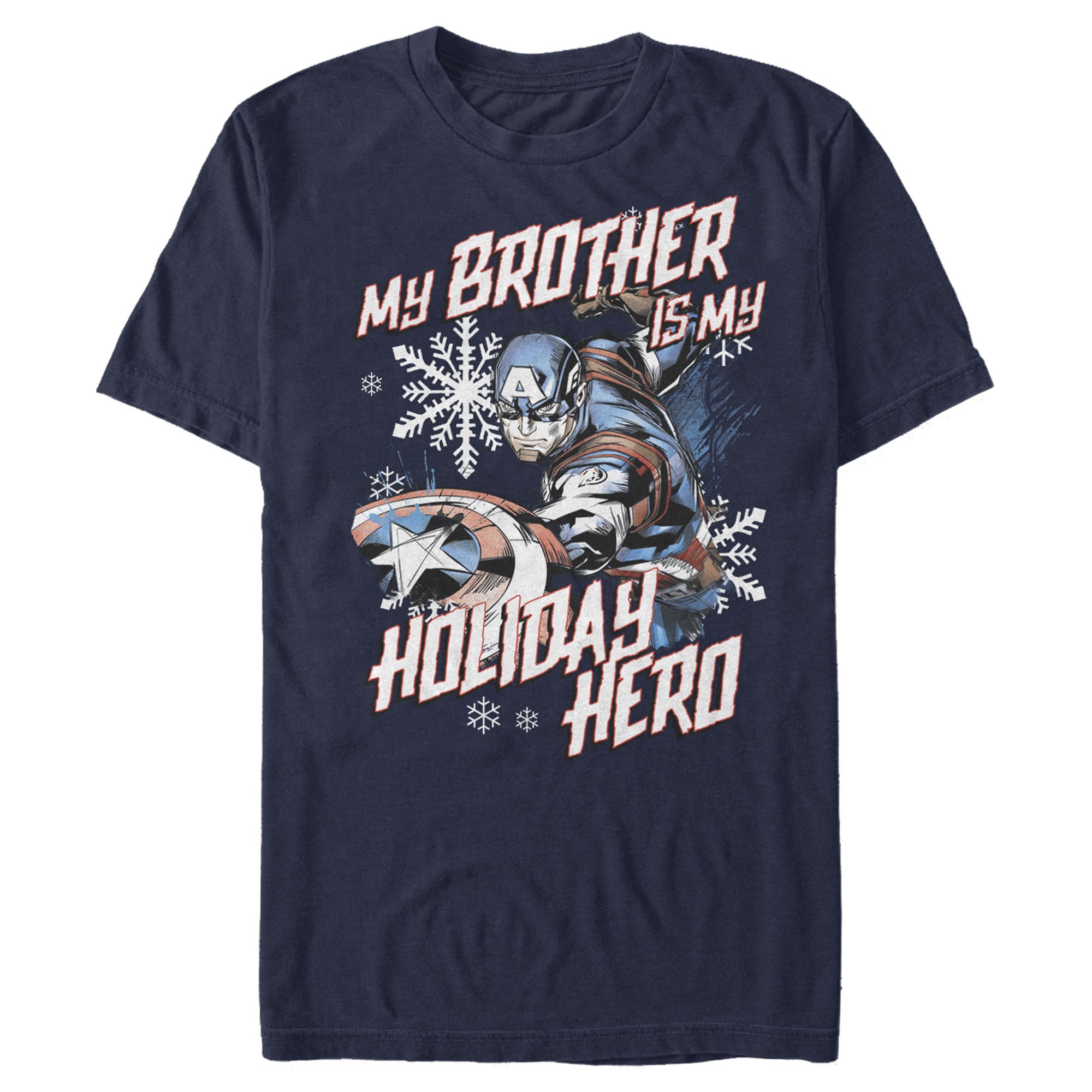 Men's Marvel Captain America Brother Holiday Hero T-Shirt Men's Marvel Captain America Brother Holiday Hero T-Shirt