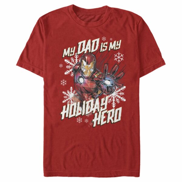 Men’s Marvel Iron Man Dad Holiday Hero T-Shirt
