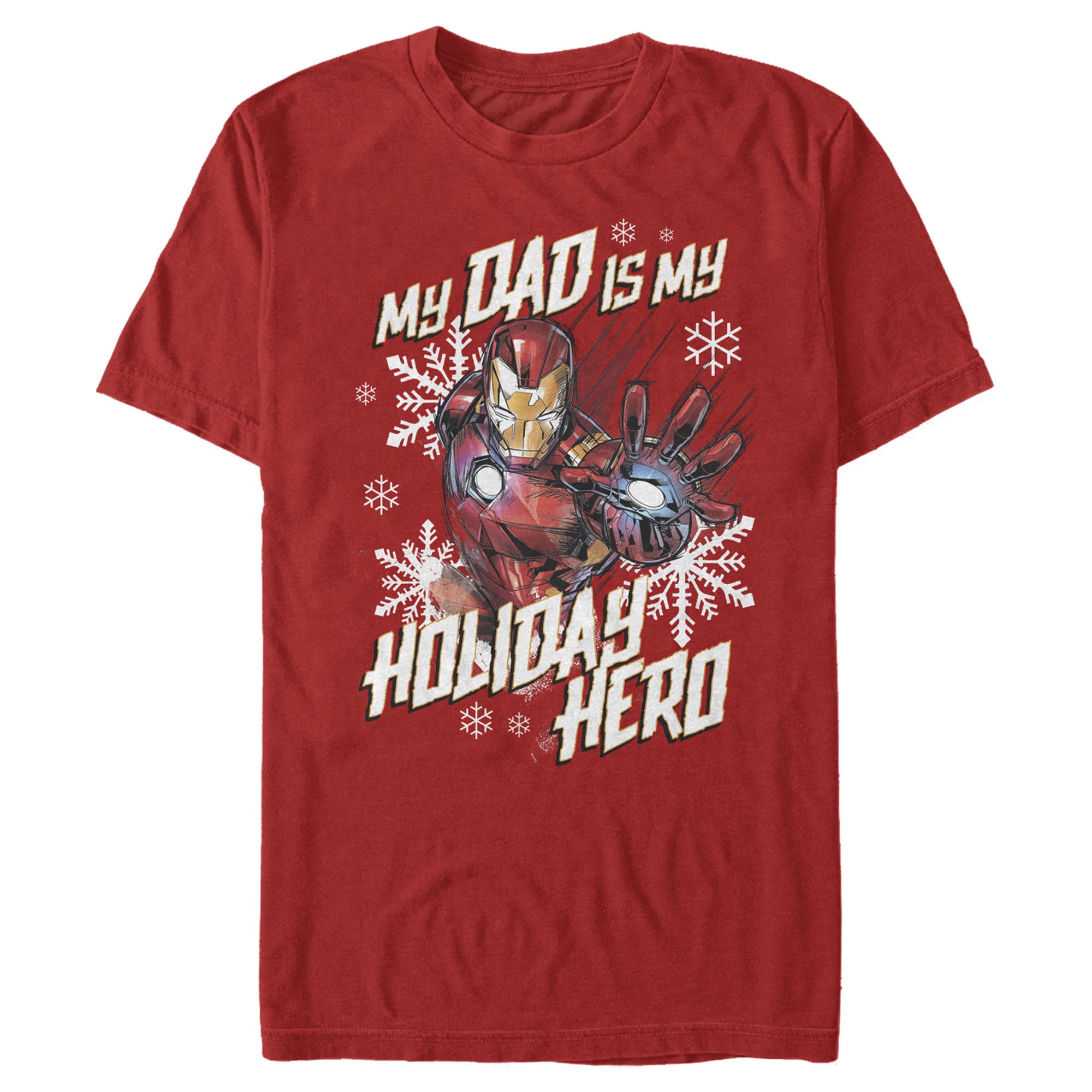 Men's Marvel Iron Man Dad Holiday Hero T-Shirt Men's Marvel Iron Man Dad Holiday Hero T-Shirt