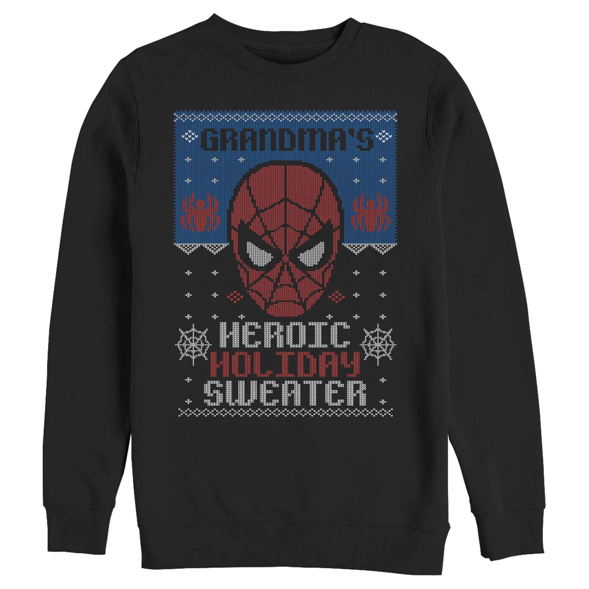 Men's Marvel Spider-Man Grandma's Heroic Holiday Sweatshirt Men's Marvel Spider-Man Grandma's Heroic Holiday Sweatshirt