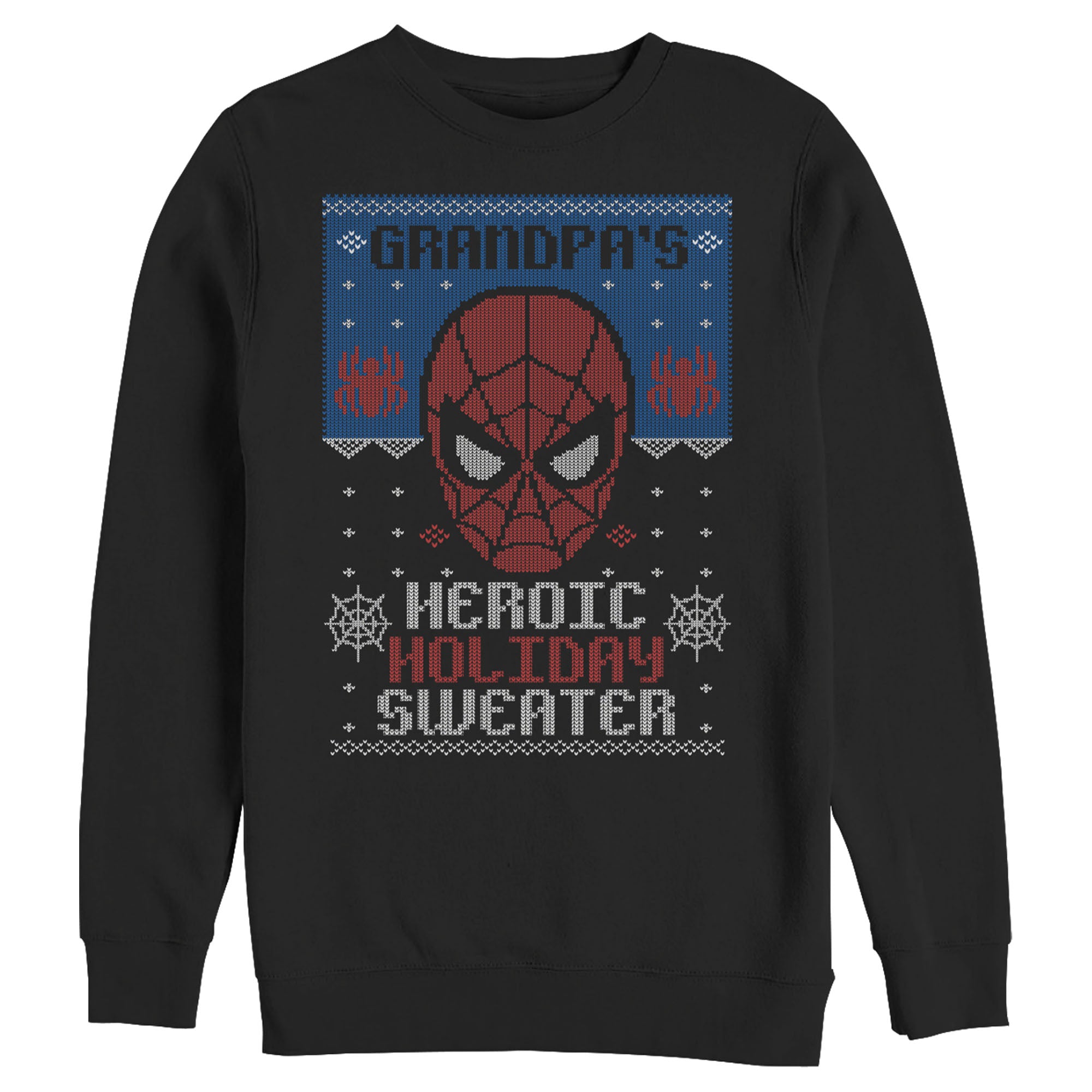 Men's Marvel Spider-Man Grandpa's Heroic Holiday Sweatshirt Men's Marvel Spider-Man Grandpa's Heroic Holiday Sweatshirt