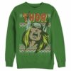 Men’s Marvel Thor Retro Comic Holiday Ugly Sweater Sweatshirt