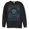 Men’s Marvel Ugly Christmas Black Panther Mask Sweatshirt