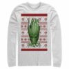 Men’s Marvel Ugly Christmas Guardians of the Galaxy Groot Portrait Long Sleeve Shirt