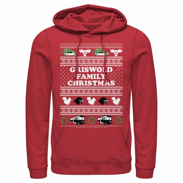Men’s National Lampoon’s Christmas Vacation Griswold Family Christmas Ugly Sweater Pull Over Hoodie