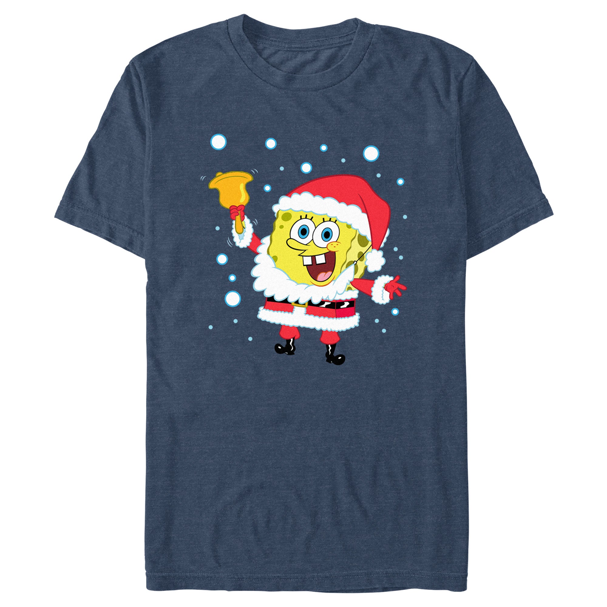 Men's SpongeBob SquarePants Christmas Santa Bell T-Shirt Men's SpongeBob SquarePants Christmas Santa Bell T-Shirt
