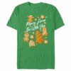 Men’s Star Wars Christmas Gingerbread Cookies Merry Force Be With You T-Shirt