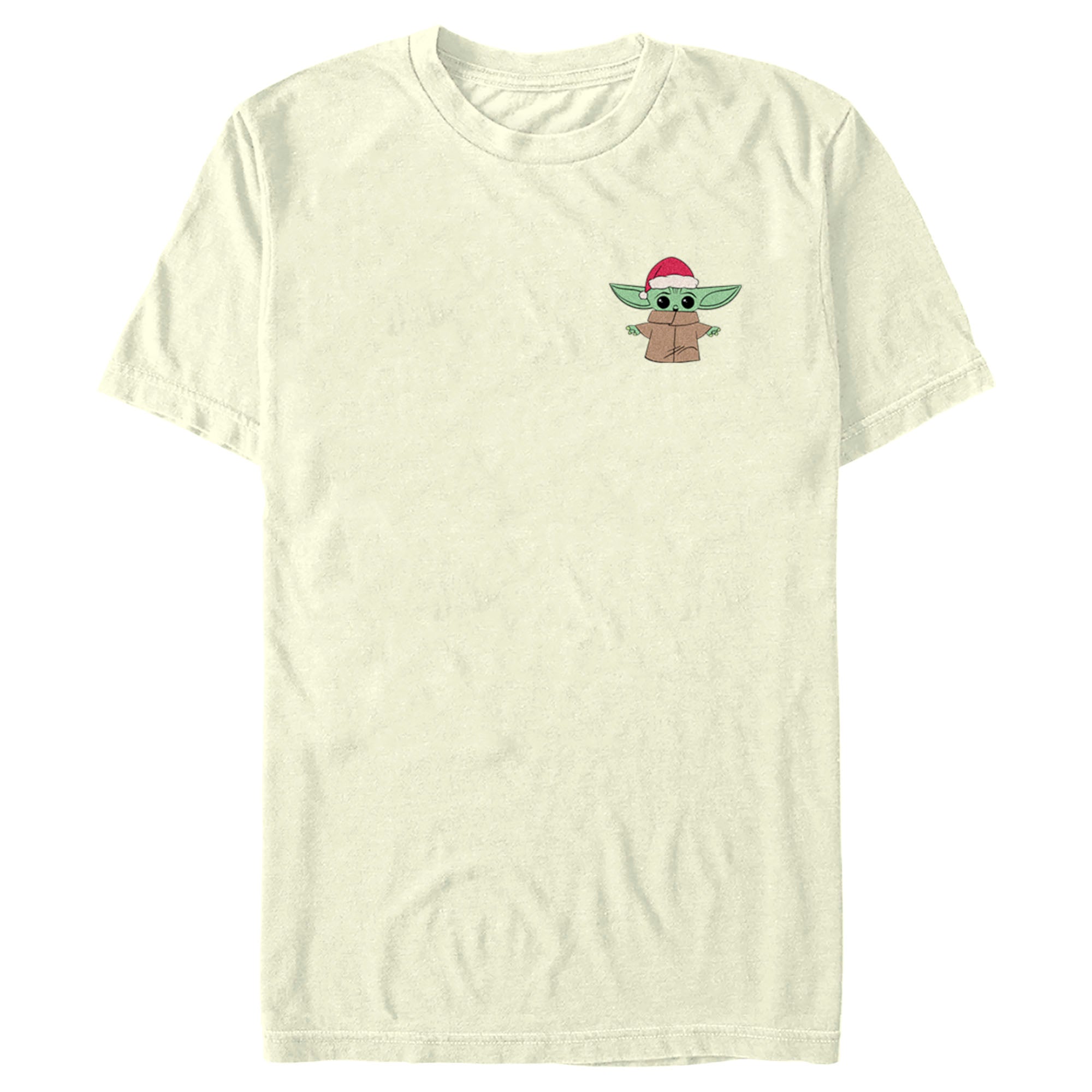 Men's Star Wars The Mandalorian Christmas Small Santa Grogu T-Shirt Men's Star Wars The Mandalorian Christmas Small Santa Grogu T-Shirt