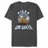 Men’s Teenage Mutant Ninja Turtles Christmas Pizza on Earth T-Shirt