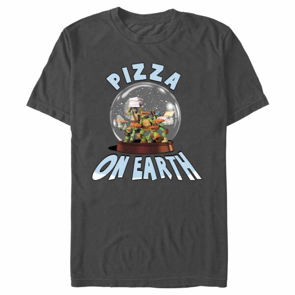Men’s Teenage Mutant Ninja Turtles Christmas Pizza on Earth T-Shirt