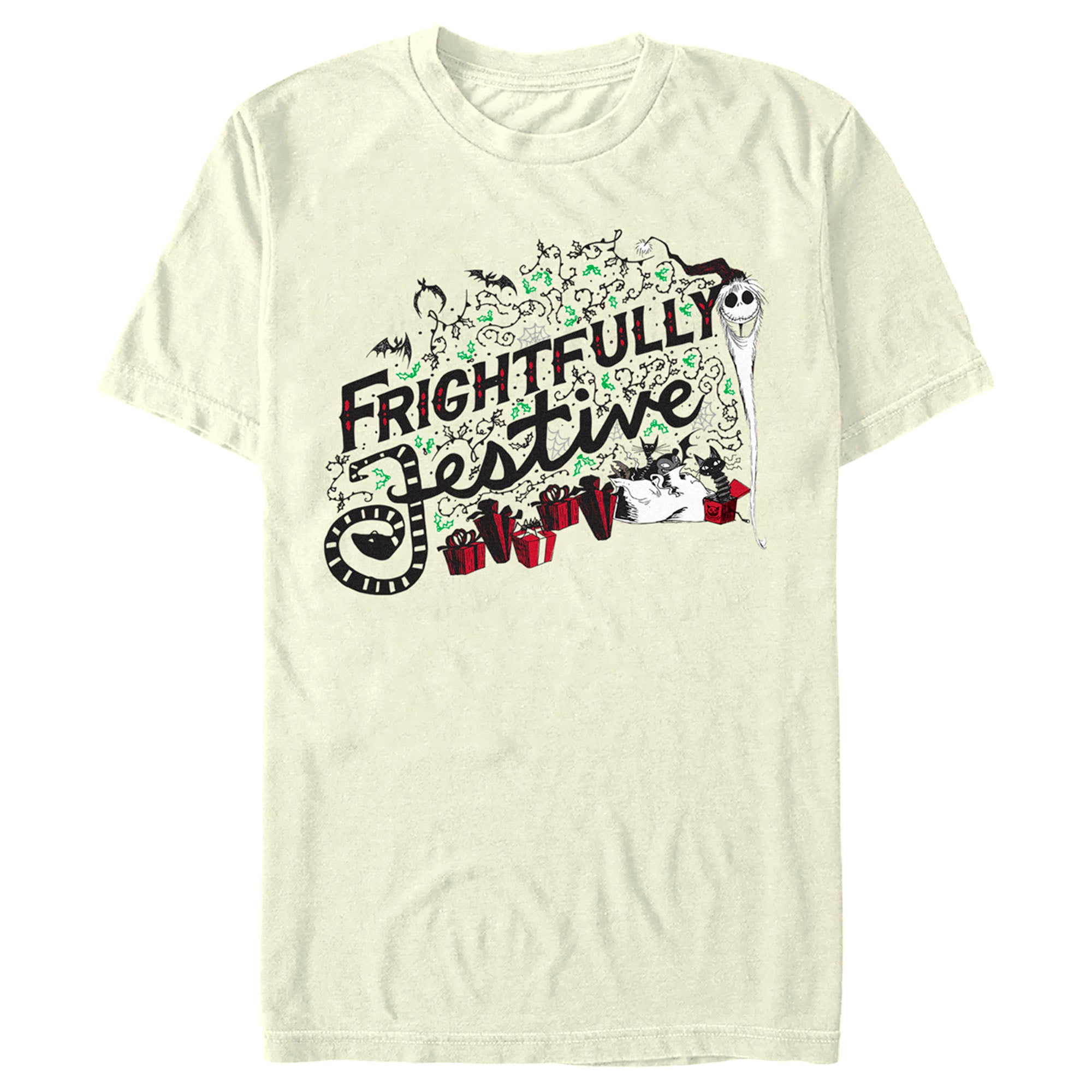 Men's The Nightmare Before Christmas Frightfully Festive Jack T-Shirt Men's The Nightmare Before Christmas Frightfully Festive Jack T-Shirt