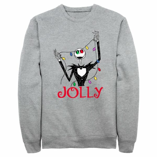 Men’s The Nightmare Before Christmas Jack Jolly Christmas Lights Sweatshirt