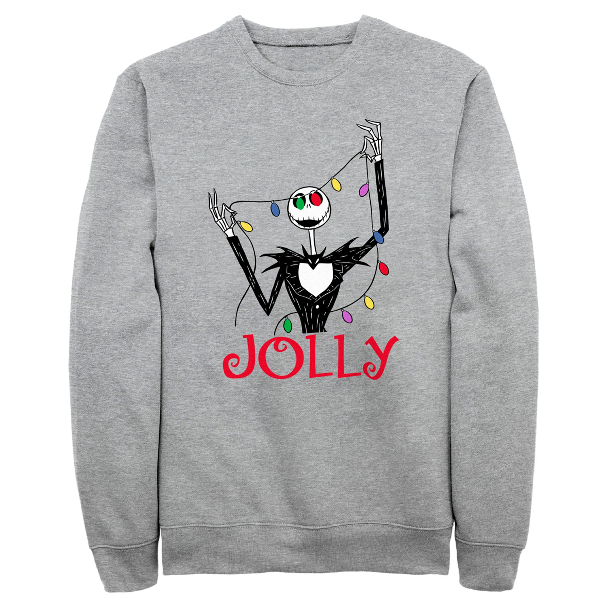 Men's The Nightmare Before Christmas Jack Jolly Christmas Lights Sweatshirt Men's The Nightmare Before Christmas Jack Jolly Christmas Lights Sweatshirt