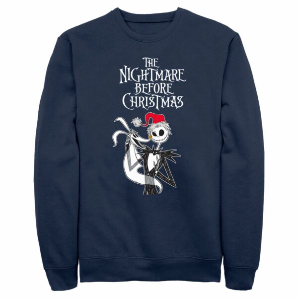Men’s The Nightmare Before Christmas Jack Skellington Santa Hat Logo Sweatshirt