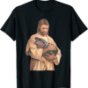 Moo Deng T-Shirt Jesus Loves Bouncy Pig Cute Baby Hippo Meme