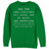 Women’s CHIN UP Christmas Care Instructions Sweatshirt