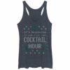 Women’s CHIN UP Christmas Cocktail Hour Racerback Tank Top