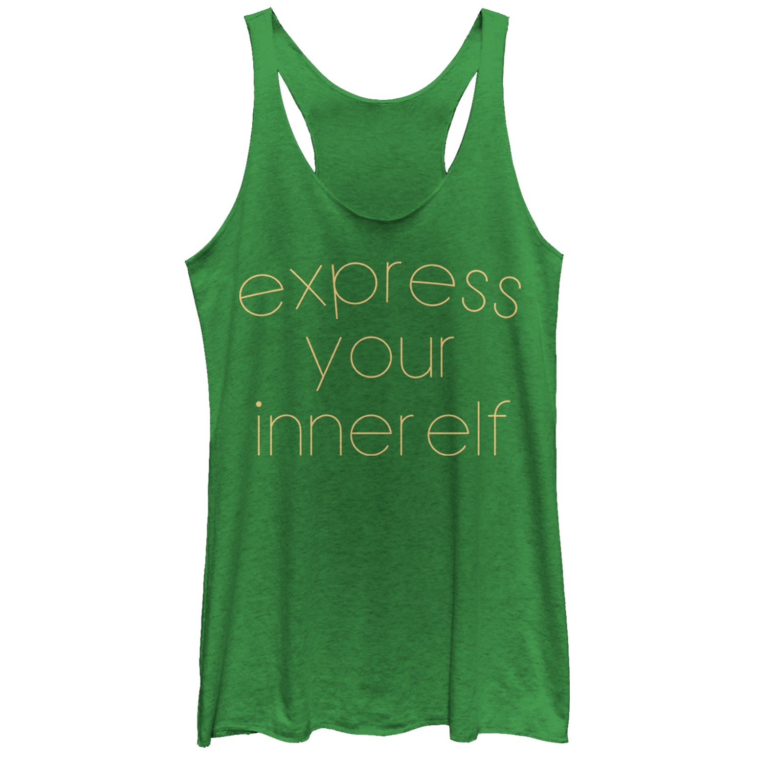 Women's CHIN UP Christmas Express Your Inner Elf Racerback Tank Top Women's CHIN UP Christmas Express Your Inner Elf Racerback Tank Top