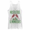Women’s CHIN UP Christmas Mistletoe and Mimosas Racerback Tank Top
