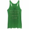 Women’s CHIN UP Christmas Santa Leave the Credit Card Racerback Tank Top