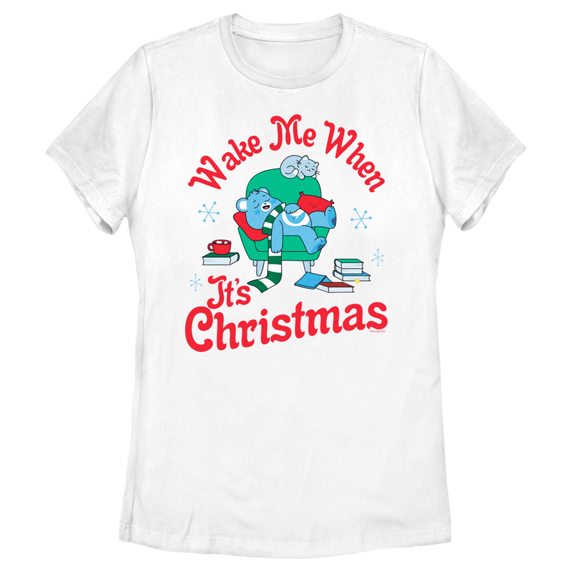 Women's Care Bears Bedtime Bear Wake Me When It's Christmas T-Shirt Women's Care Bears Bedtime Bear Wake Me When It's Christmas T-Shirt