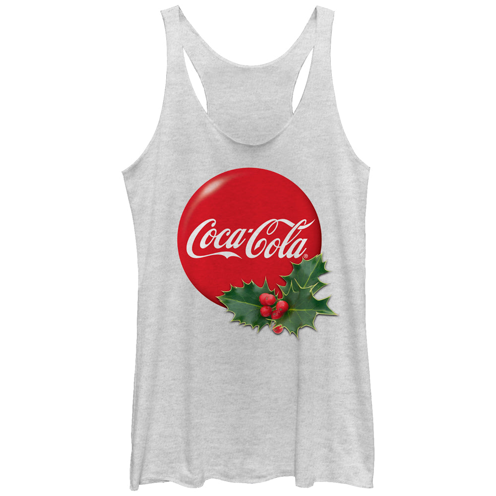 Women's Coca Cola Christmas Classic Holly Racerback Tank Top Women's Coca Cola Christmas Classic Holly Racerback Tank Top
