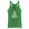 Women’s Guardians of the Galaxy Holiday Special Silhouettes Christmas Tree Racerback Tank Top