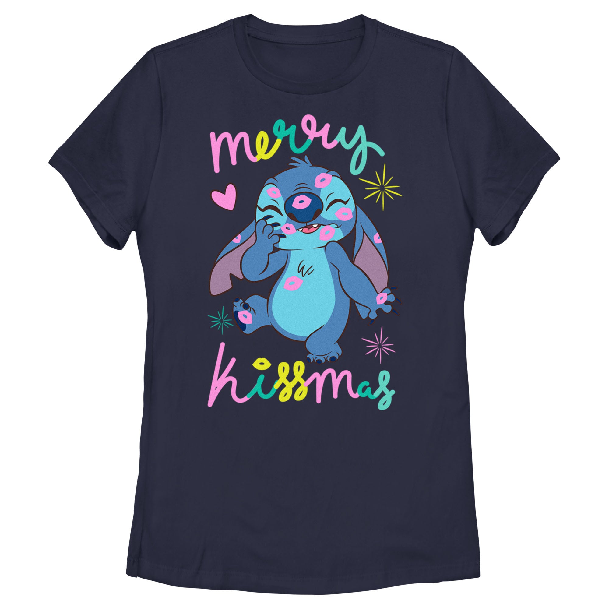 Women's Lilo & Stitch Merry Kissmas T-Shirt Women's Lilo & Stitch Merry Kissmas T-Shirt