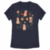 Women’s Lost Gods Christmas Floral Cats T-Shirt