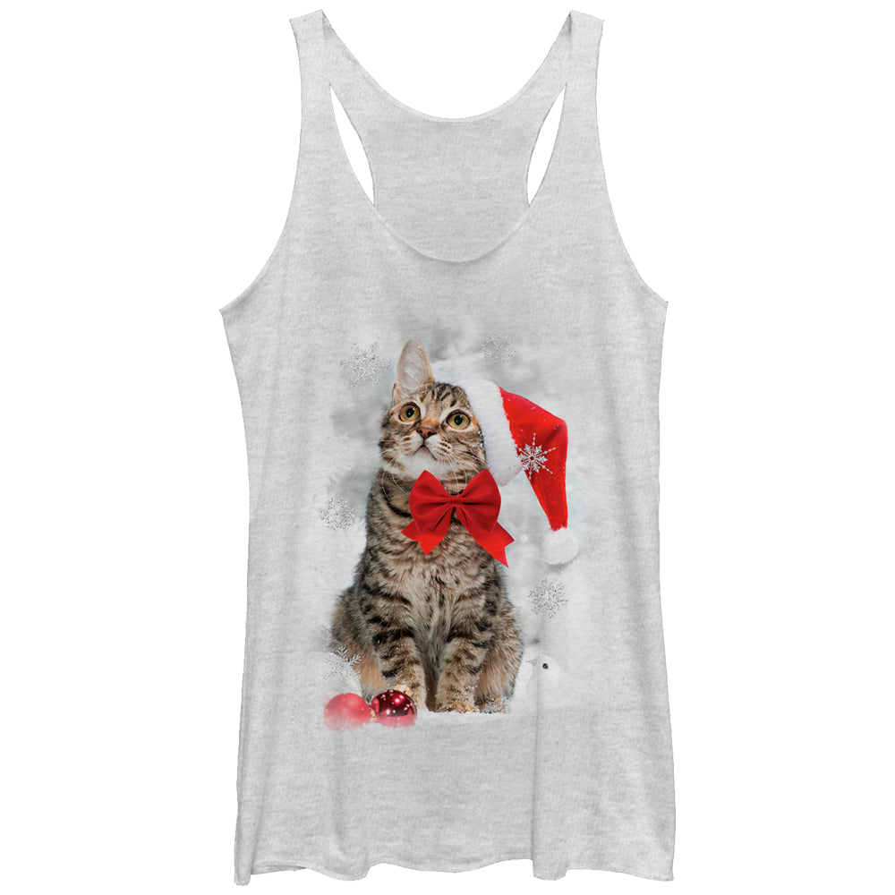 Women's Lost Gods Christmas Ornament Kitten Racerback Tank Top Women's Lost Gods Christmas Ornament Kitten Racerback Tank Top