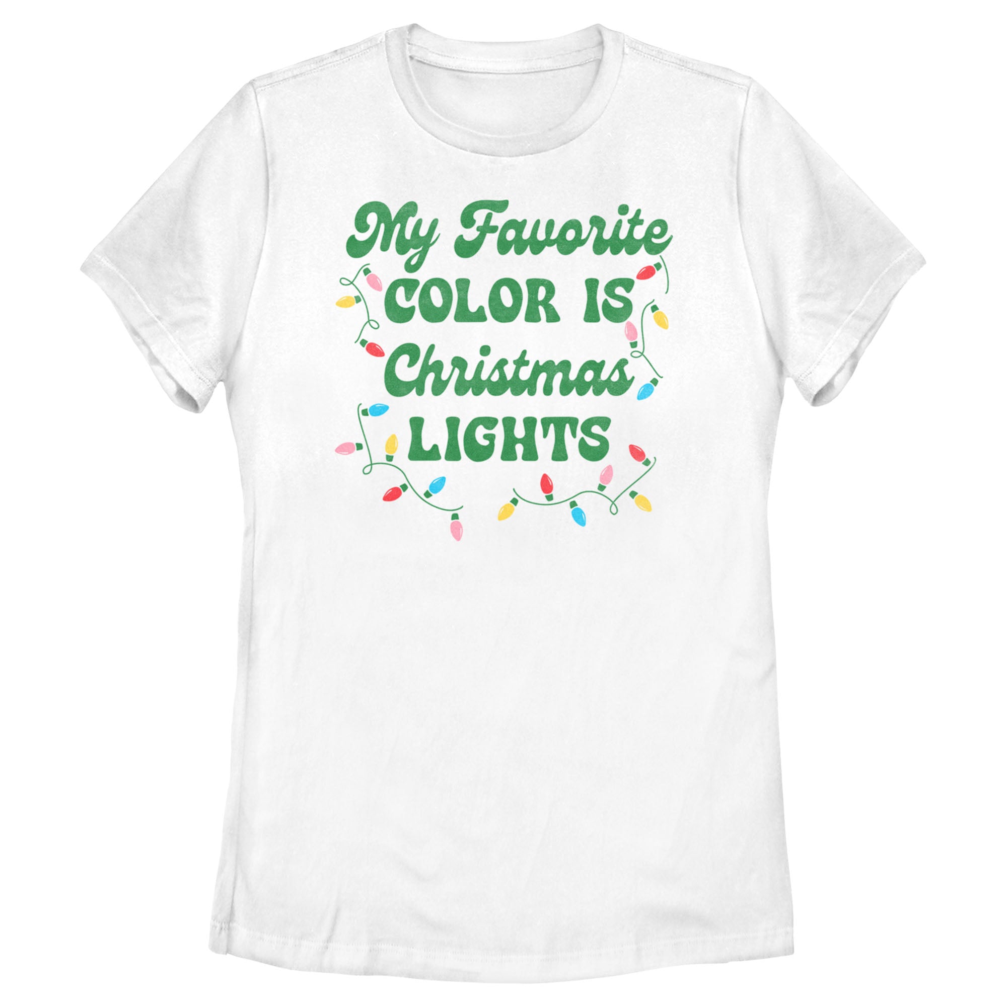 Women's Lost Gods My Favorite Color Is Christmas Lights T-Shirt Women's Lost Gods My Favorite Color Is Christmas Lights T-Shirt