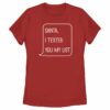 Women’s Lost Gods Santa I Texted You My List T-Shirt