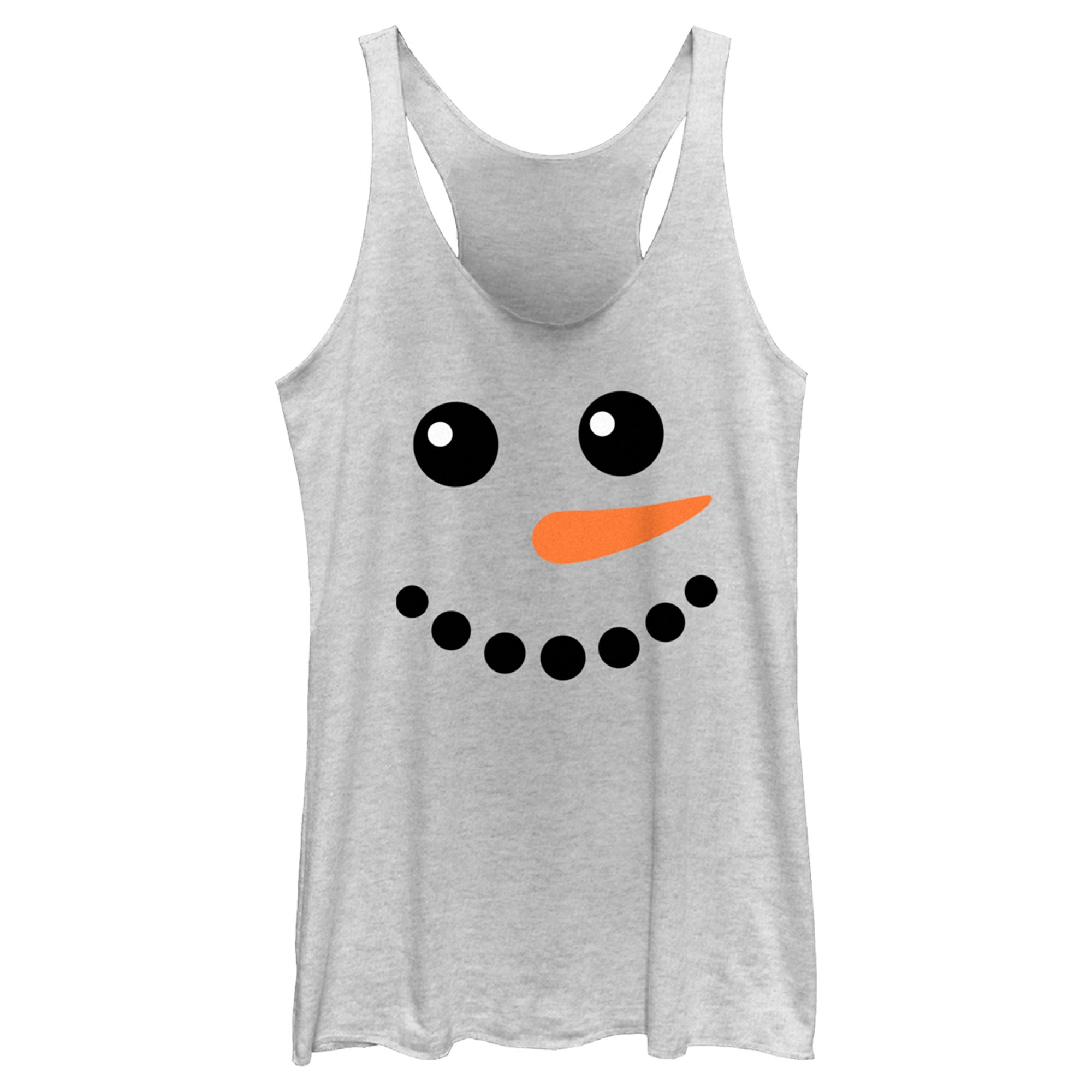 Women's Lost Gods Snowman Face Racerback Tank Top Women's Lost Gods Snowman Face Racerback Tank Top